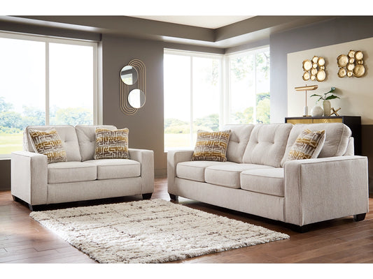 Storrow Sofa and Loveseat; Stone