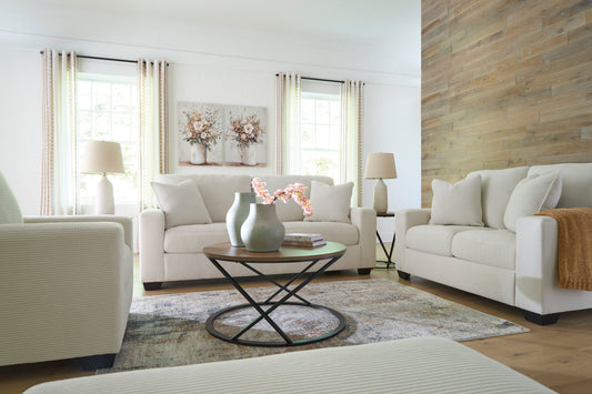 Amesley Sofa Set; Ivory