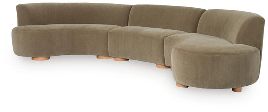 LaraRosa 3-Piece Sectional with Chaise