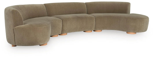LaraRosa 3-Piece Sectional with Chaise