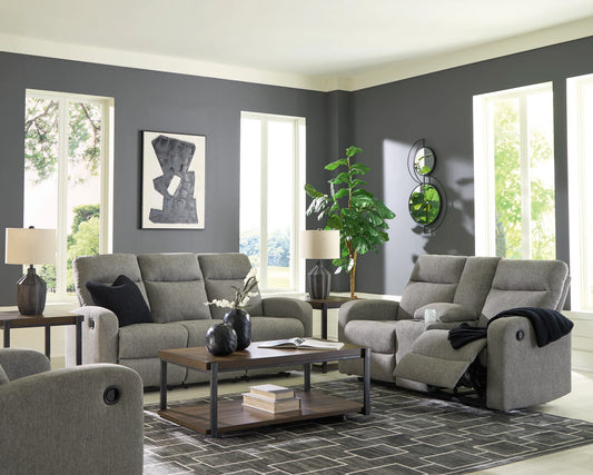 Moreau Place Recliner Sofa Set; Sterling