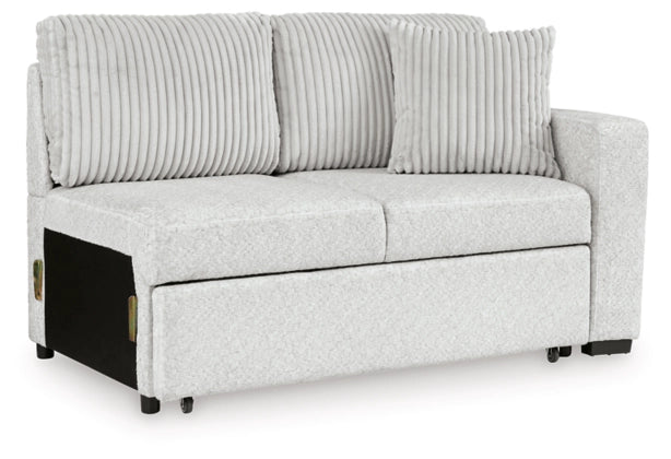 Poppleton 2-Piece Sectional with Pop Up Sleeper and Chaise; Alloy