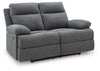 Tarrant Reclining Loveseat;Charcoal