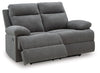 Tarrant Reclining Loveseat;Charcoal