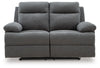 Tarrant Reclining Loveseat;Charcoal