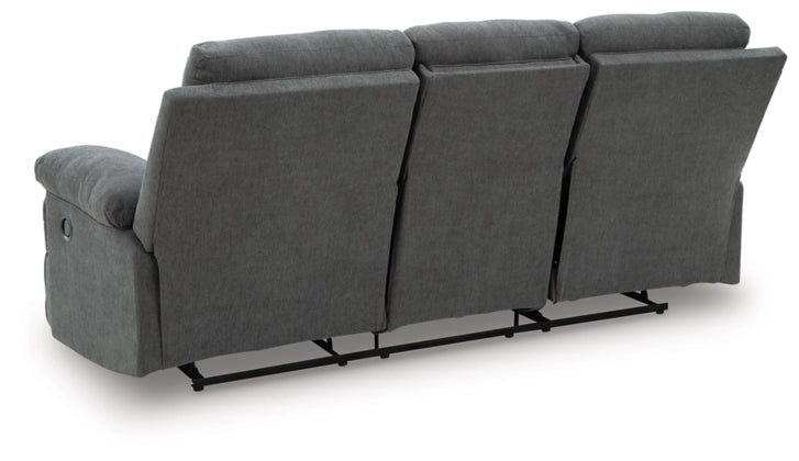 Tarrant REC Sofa w/Drop Down Table;Charcoal