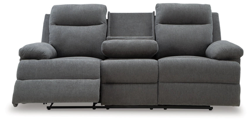 Tarrant REC Sofa w/Drop Down Table;Charcoal