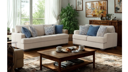 Scottsveal Sofa and Loveseat; Sepia