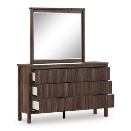 Cadmori Dresser and Mirror; Brown