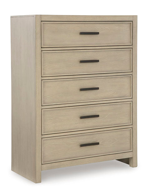 Calmoro King Size Bed, Chest of Drawers, Dresser & Mirror and Nightstand