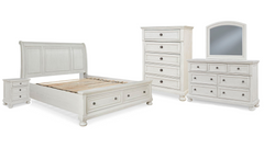 Robbinsdale Queen Sleigh Panel with storage Bedroom Set
