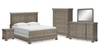 Lexorne King Size Bed, Chest of Drawers, Dresser & Mirror and Nightstand