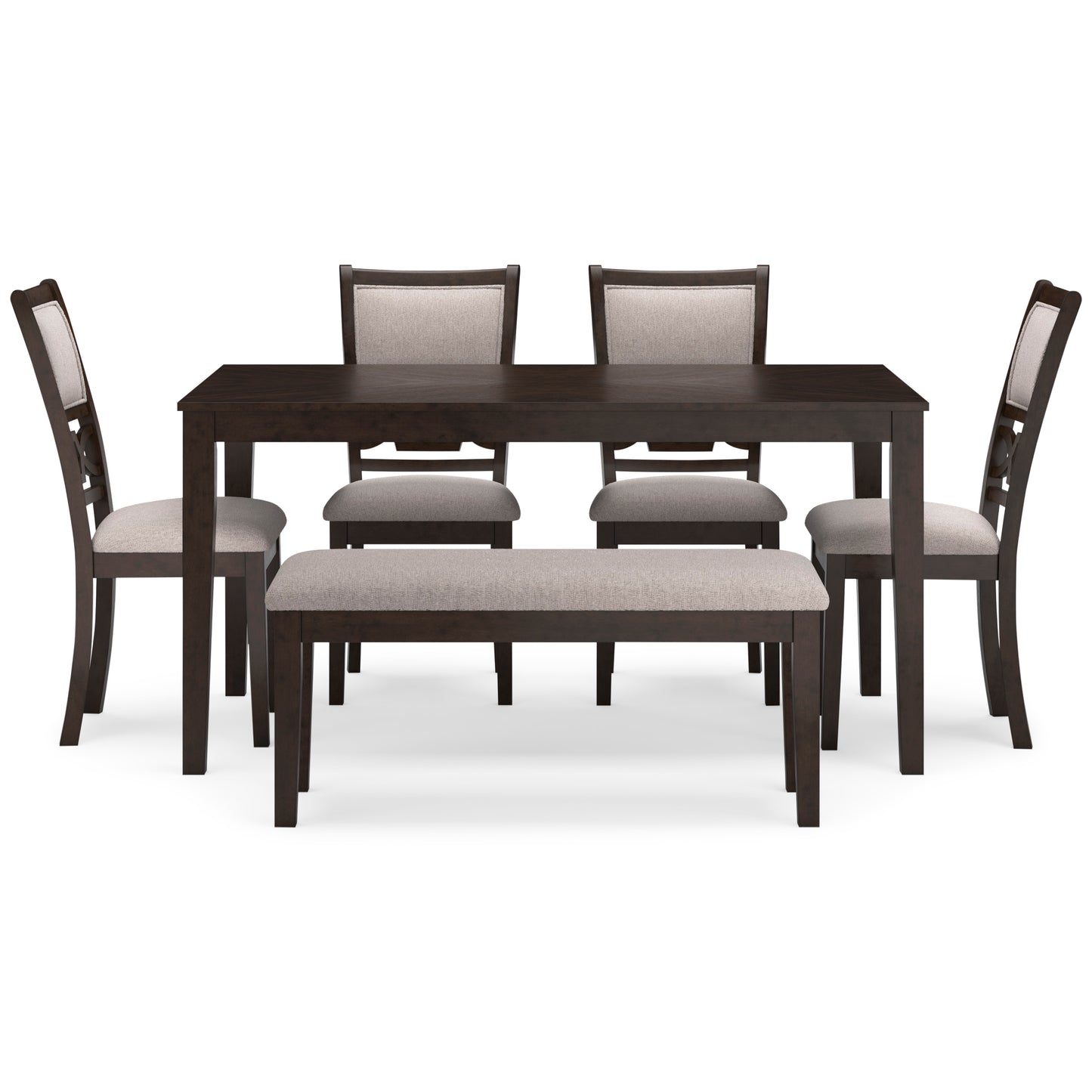 Langwest Dining Room Table, Bench and 4 Chairs