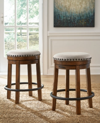 Valebeck Counter Height Stool; Brown Black