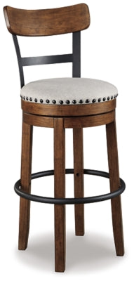 Valebeck Bar Height Bar Stool; Brown