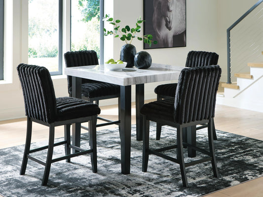 Lilyberg Counter Height Dining Table and 4 Barstools