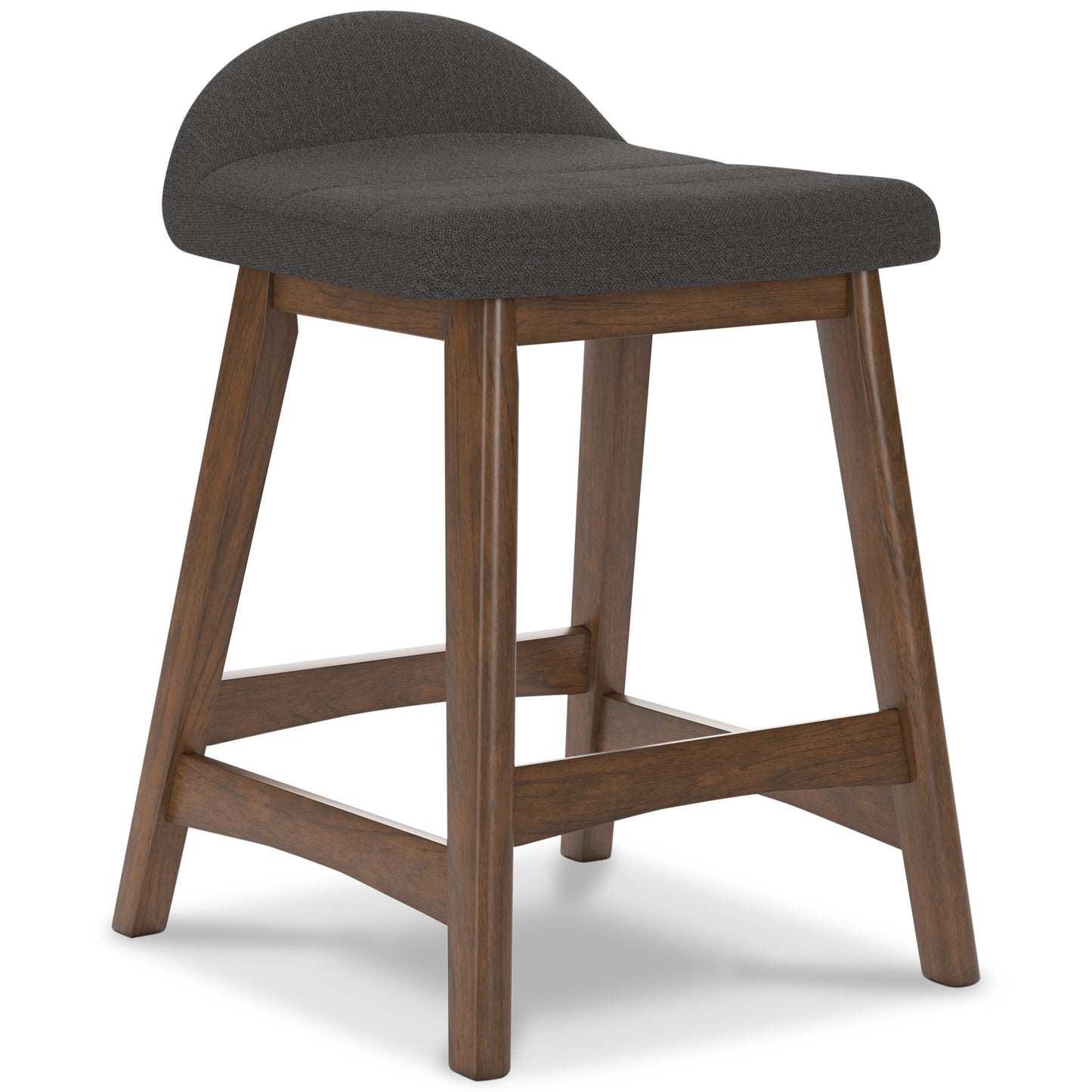 Lyncott Counter Height Bar Stool; Charcoal/Brown