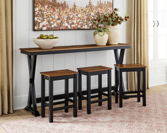 Wildenauer Counter Height Dining Table and 3 Barstools Set
