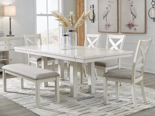 Robbinsdale Dining Table, 4 Chairs and Bench