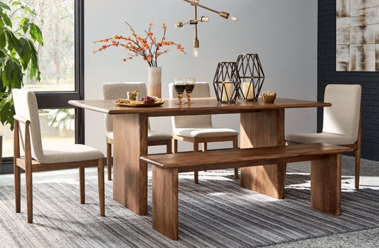 Isanti Dining Table,Bench and Chairs (Set of 6)