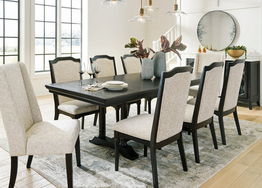 Welltern Dining Table and 8 Chairs Set
