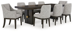 Burkhaus Dining Table 2 Arm Chairs and 6 Side Chairs