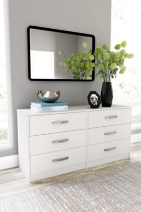 Flannia Six Drawer Chest; White