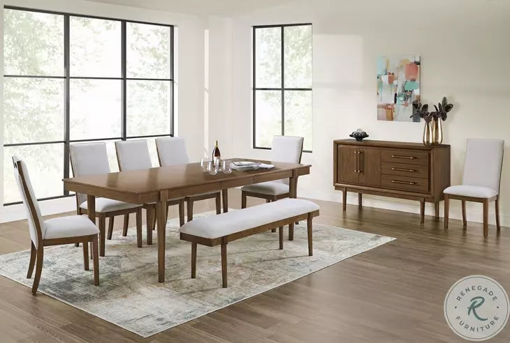 Lyncott Dining Set with Extendable Table with Bench and Chairs