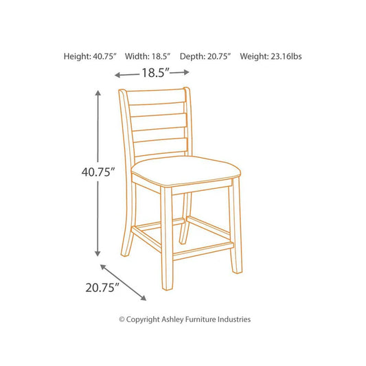 Rokane Upholstered Barstool; Light Brown
