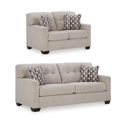 Mahoney Sofa and Loveseat (Pebble)