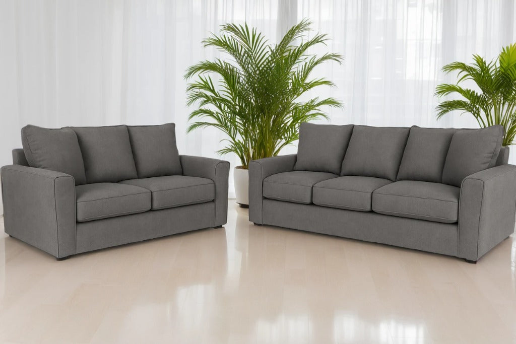 Stairatt Sofa and Loveseat (Charcoal)