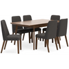 Lyncott Dining Set with Extendable Table with 6 Chairs