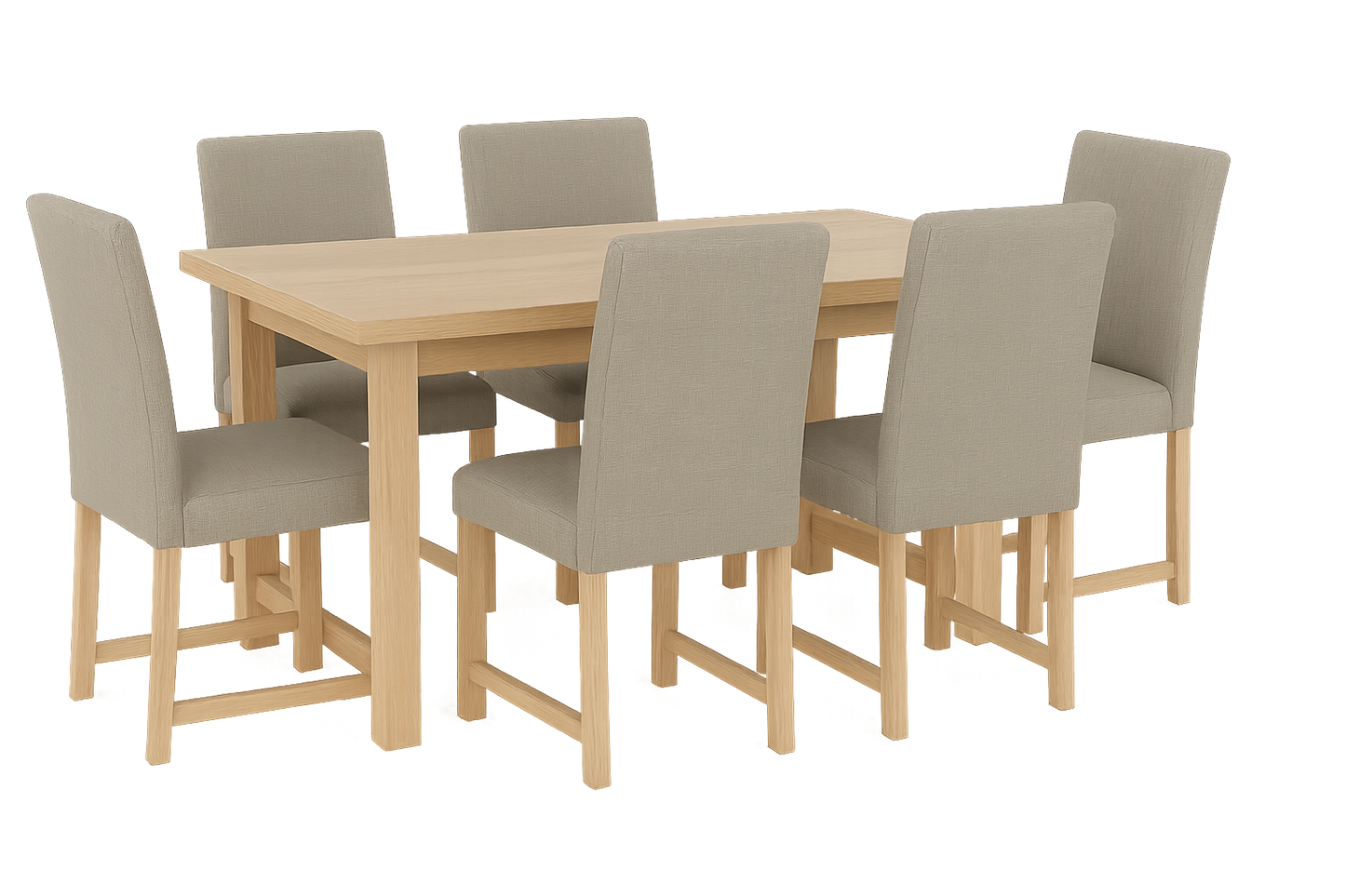 Yalinton Rectangular Dining Room Table with 6 Chairs