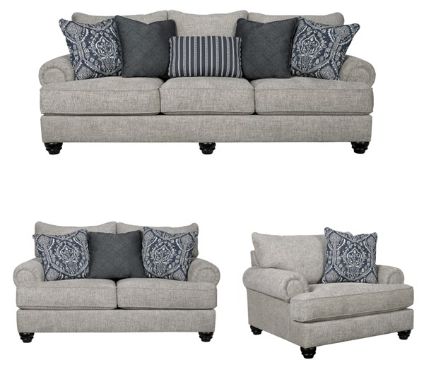 Morren Sofa, Loveseat and Chair and a half