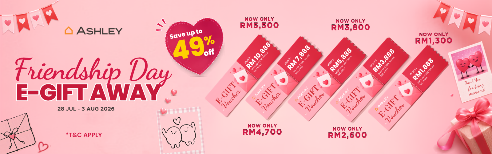 Friendship Day Gift Away Vouchers