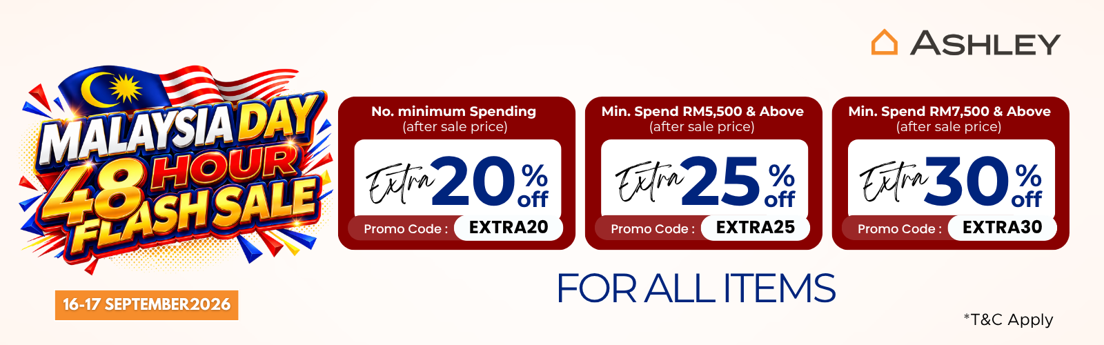Malaysia Day 48 Hour Flash Sale