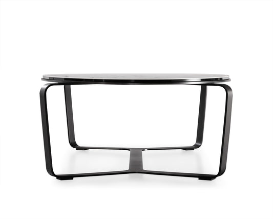 Lannistone Oval Coffee Table; White