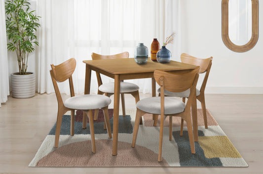 Fraddoni Dining Table and 4 Chairs; Light Brown