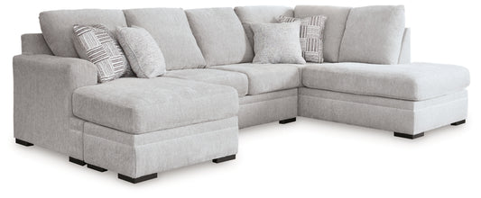 Gabyleigh 2-Piece Sectional with Chaise; Nickel