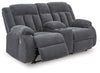Greely Bend DBL REC PWR Loveseat;Steel