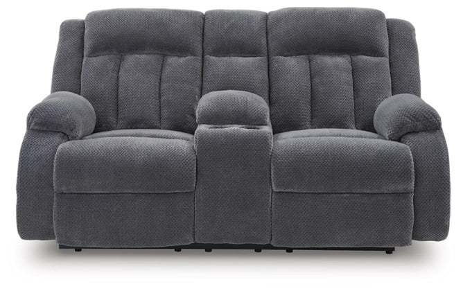 Greely Bend DBL REC PWR Loveseat;Steel