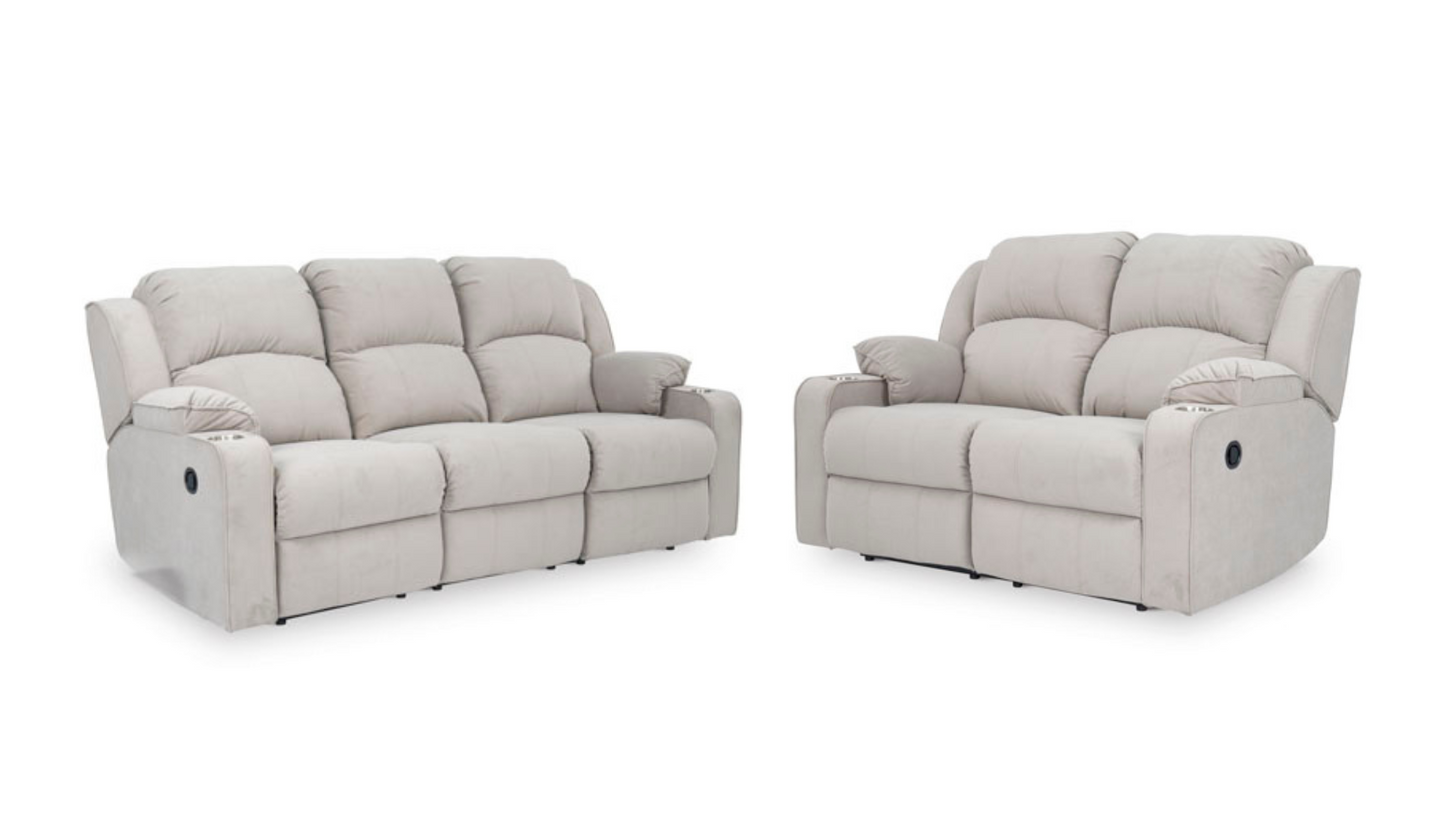 Recover Reclining Loveseat and Recliner Sofa