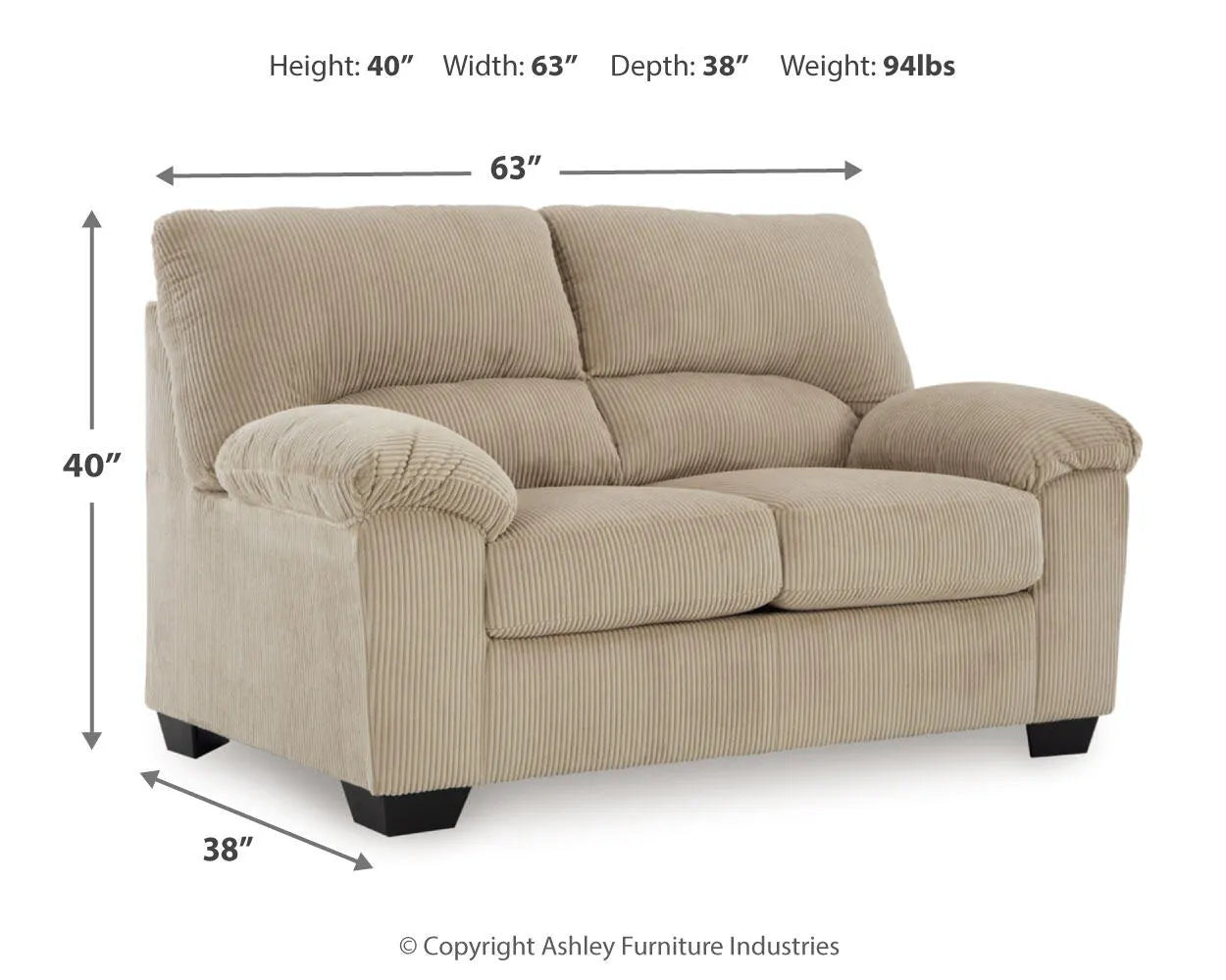 SimpleJoy Loveseat
