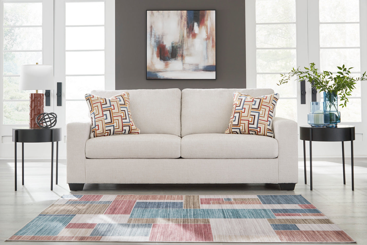 Aviemore Sofa and Loveseat; Stone