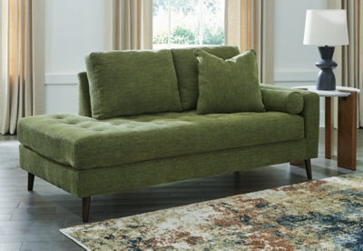 Bixler Right-Arm Facing Corner Chaise; Olive