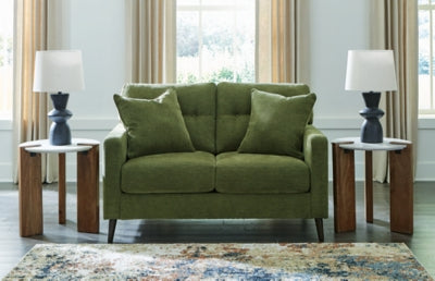 Bixler Loveseat; Olive