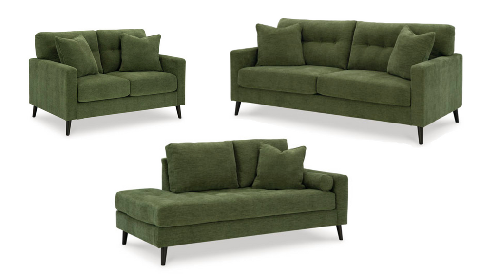 Bixler Sofa,Loveseat and RAF Corner Chaise