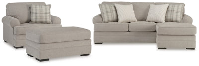 Arbhor Knoll Sofa Chaise, Chair, and Ottoman