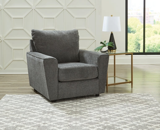 Stairatt Sofa, Loveseat and Chair; Charcoal