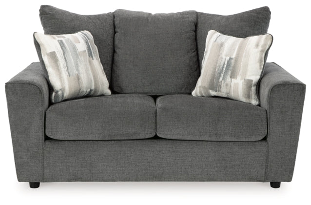 Stairatt Sofa, Loveseat and Chair; Charcoal